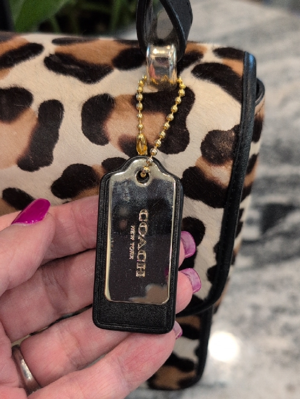 Coach Page Calf Hair Ocelot Print Crossbody Shoulder Bag - Picture 2 of 14
